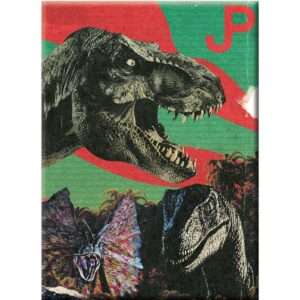 JURASSIC PARK COLLAGE FLAT MAGNET MAGNETI AQUARIUS ENT