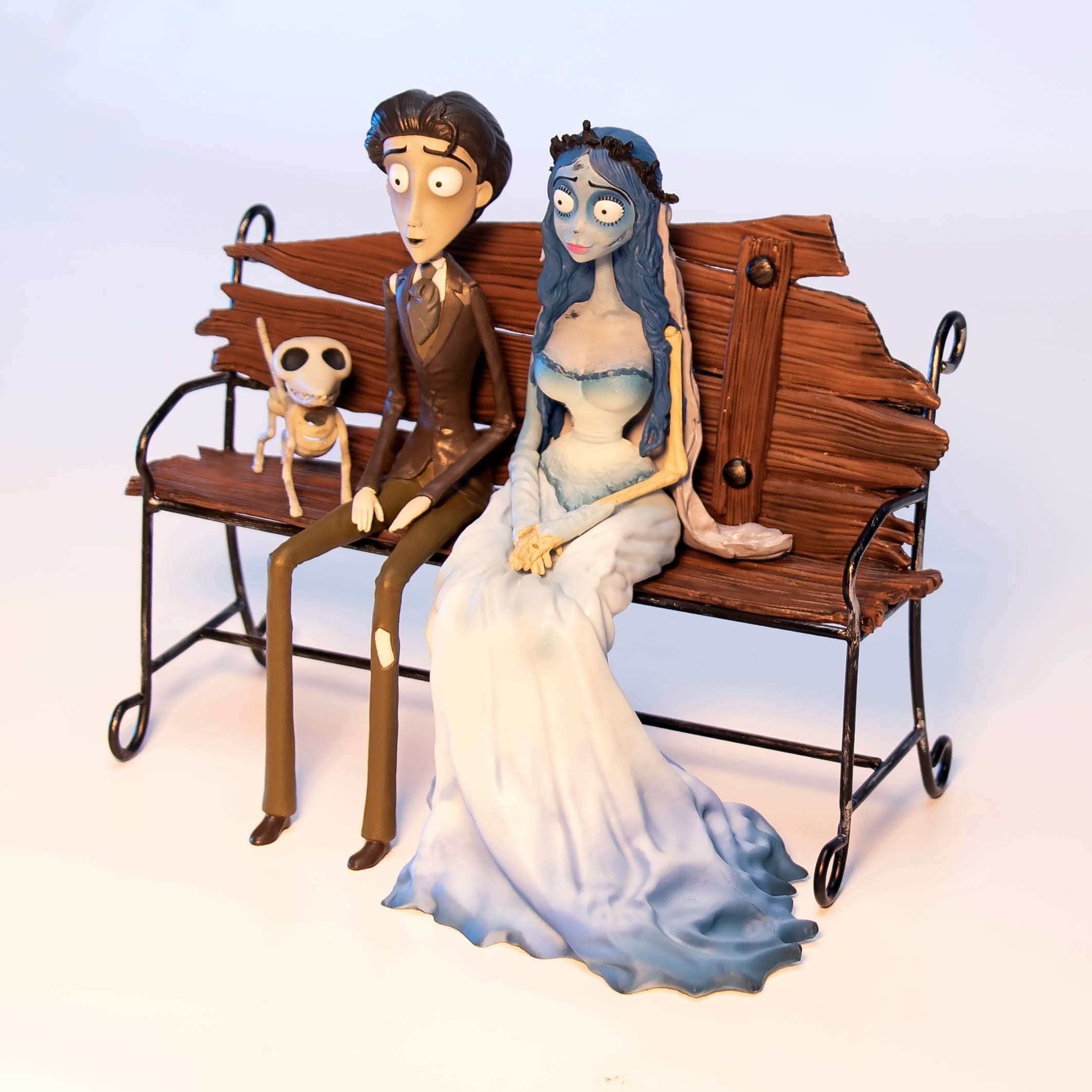 La Sposa Cadavere Statua Diorama Victor, Emily e Zero 15 Cm Sd Toys