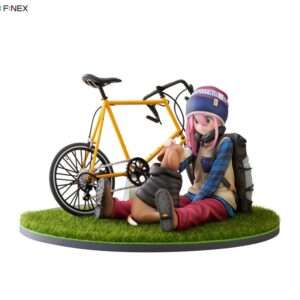 Laid Back Camp F:nex Pvc Statua 1/7 Nadeshiko Kagamihara 13 Cm Furyu