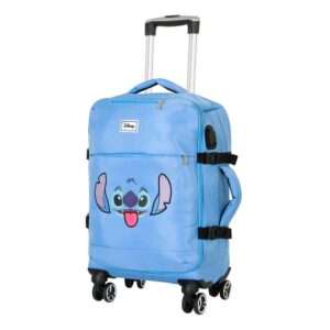 Lilo & Stitch 4-wheel Cabin Valigia Stitch Face Blue 55 Cm Karactermania