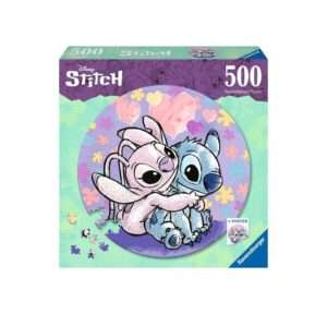 Lilo & Stitch Round Jigsaw Puzzle Stitch (500 Pezzi) Ravensburger