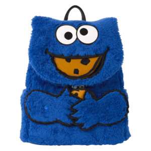 Loungefly Sesame Street Cookie Monster Peluche Zaino + Borsellino Loungefly