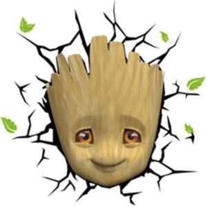 Marvel 3D LED Light Baby Groot Face 3D 3Dlight