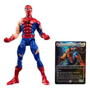 Marvel Legends Magic: The Gathering Action Figura Battle-damaged Spider-man (plus Esclusiva Foil Card) 15 Cm Hasbro