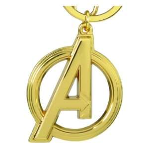 Marvel Metal Portachiavi Avengers Classic A Logo Gold Colored Con Figure Int.