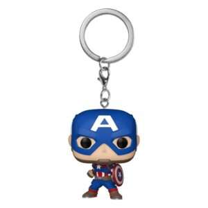 Marvel Pocket Pop! Portachiavi Vinile Captain America 4 Cm Funko