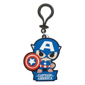 Marvel Soft Touch Pvc Bag Clip Captain America Con Figure Int.