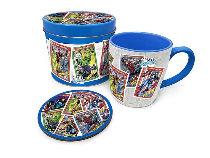 Marvel Tazza Con Sottobicchiere Retro Collectors Cards Pyramid International