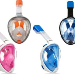 Maschera Mare Viso Intero con Boccaglio per Adulti, Misura L/XL Multicolore