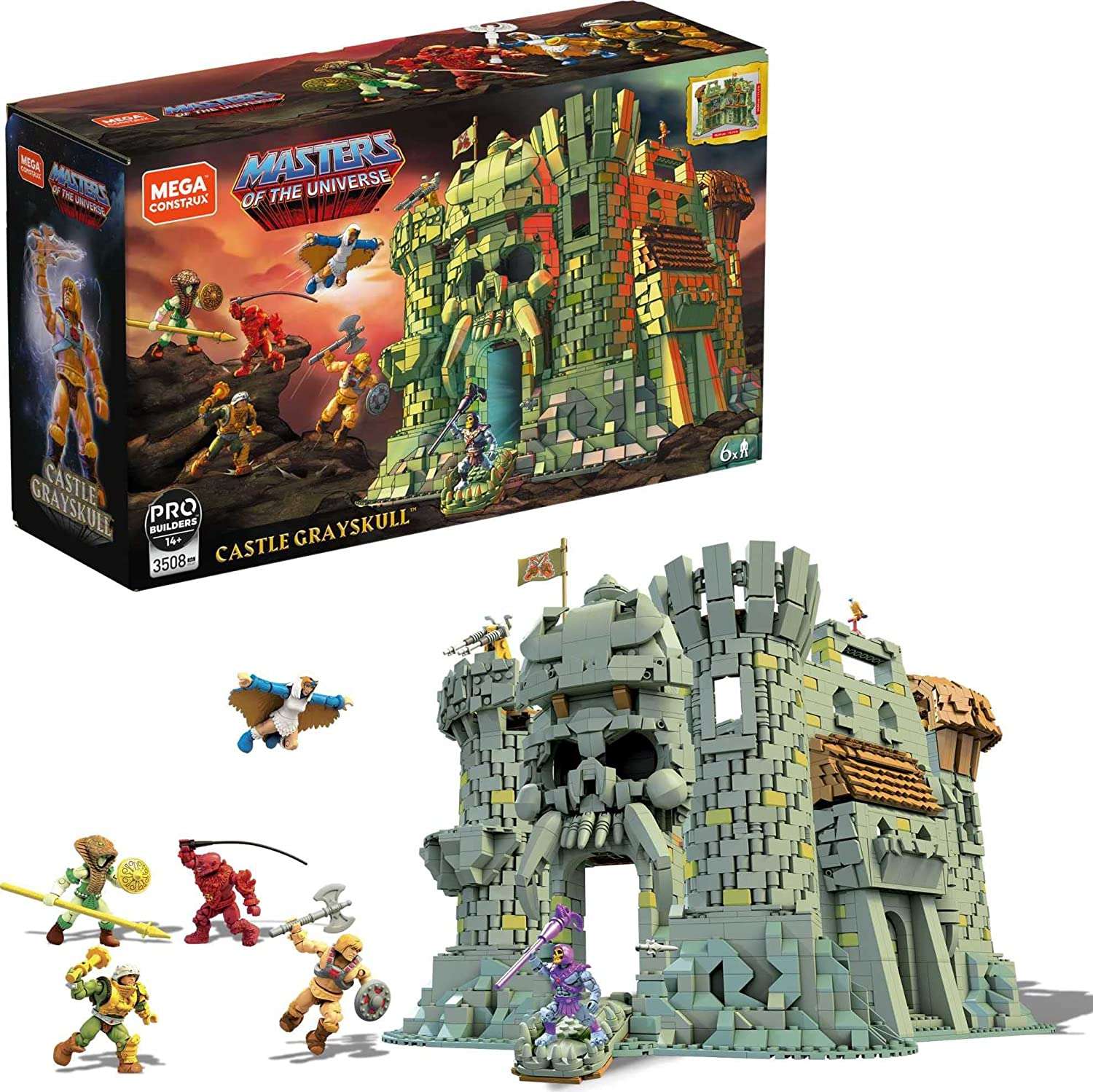 MEGA CONSTRUX MOTU GRAYSKULL CASTLE MINI FIGURA MATTEL TOYS