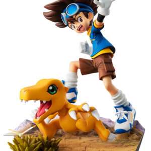 MEGAHOUSE DIGIMON GEM YAGAMI TAIICHI&AGUMON 20TH STATUA