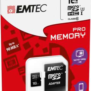 MICROSD + ADAPTER 16GB PRO (3D - 4K) MEMORY CARD/HARD DISK CONSOLE MEMORIE