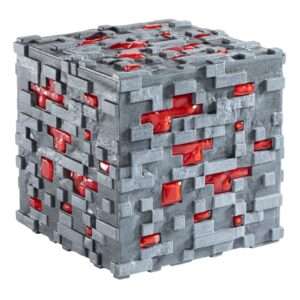 Minecraft Replica Illuminating Redstone Ore Cube 10 Cm Noble Collection