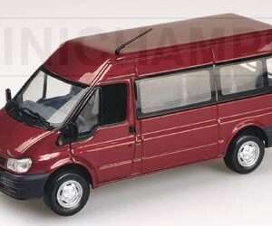 MINICHAMPS 430089400 FORD TRANSIT 2000 PULMINO BUS RED METALLIC Scatola Rovinata Modellino