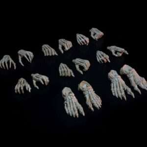 Mythic Legions: Necronominus Action Figura Accessory Skeletons Of Necronominus Hands/feet Pack Four Horsemen Toy Design