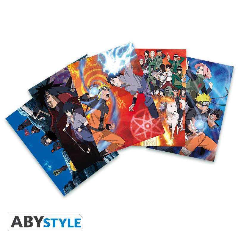 Naruto Shippuden - Cartoline - Set 1 X5 (14,8x10,5)