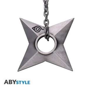 Naruto Shippuden Portachiavi In 3d Shuriken Konoha 3.5 Cm Gadget