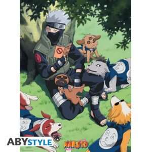 Naruto Shippuden Poster "Kakashi E Dogs" 52x38 Cm Abystyle