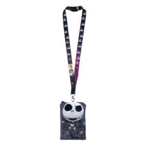 Nightmare Before Christmas Lanyard Jack Deluxe Con Pouch Porta Carte Con Figure