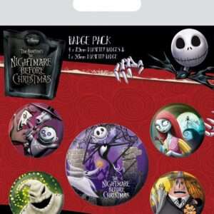 Nightmare Before Christmas Spilla Badges 5-pack Characters Pyramid International