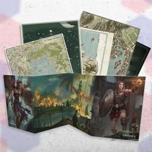 Odissea Dei Signori Dei Draghi Gioco Da Tavolo Set Mappe E Schermo GM Modiphius