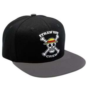 One Piece - Cappellino Snapback - Black & Grey - Skull