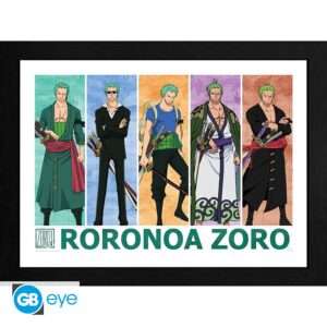 ONE PIECE - Framed print "Pirate Hunter Zoro" (30x40)