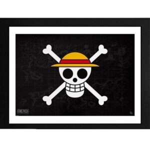 One Piece Framed Print Teschio Jolly Roger 30 x 40 Cm Abystyle