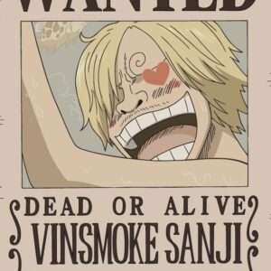 One Piece Led Wall Lampada Light Wanted Sanji 30 Cm Teknofun