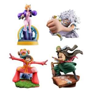 One Piece Petitrama Pvc Mini Statua Logbox Re Birth Egghead Set 9 Cm Megahouse