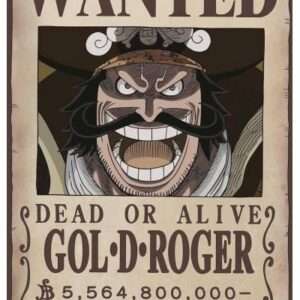 One Piece Poster Maxi Ricercato Wanted Gol. D. Roger 91.5 x 61 cm Gbeye