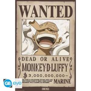 One Piece Poster Maxi Wanted Luffy Wano 91.5x61 Cm Abystyle
