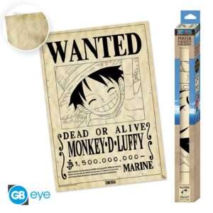 One Piece Poster Pergamena Wanted Luffy Abystyle