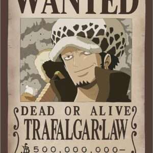 One Piece - Poster Ricercata "Wanted Trafalgar Law" 52 x 38 cm AbyStyle