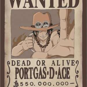 One Piece - Poster Ricercato "Wanted Portgas D. Ace" 52 x 38 cm AbyStyle