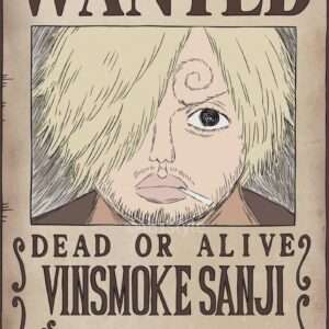 One Piece Poster Wanted Sanji Wano 52 x 38 cm Gbeye