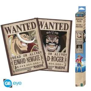 ONE PIECE - Set 2 Posters Chibi 52x38 - Wanted Roger & Whitebeard