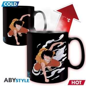 One Piece  Tazza Cambia Colore 460 Ml Luffy & Ace Abystyle