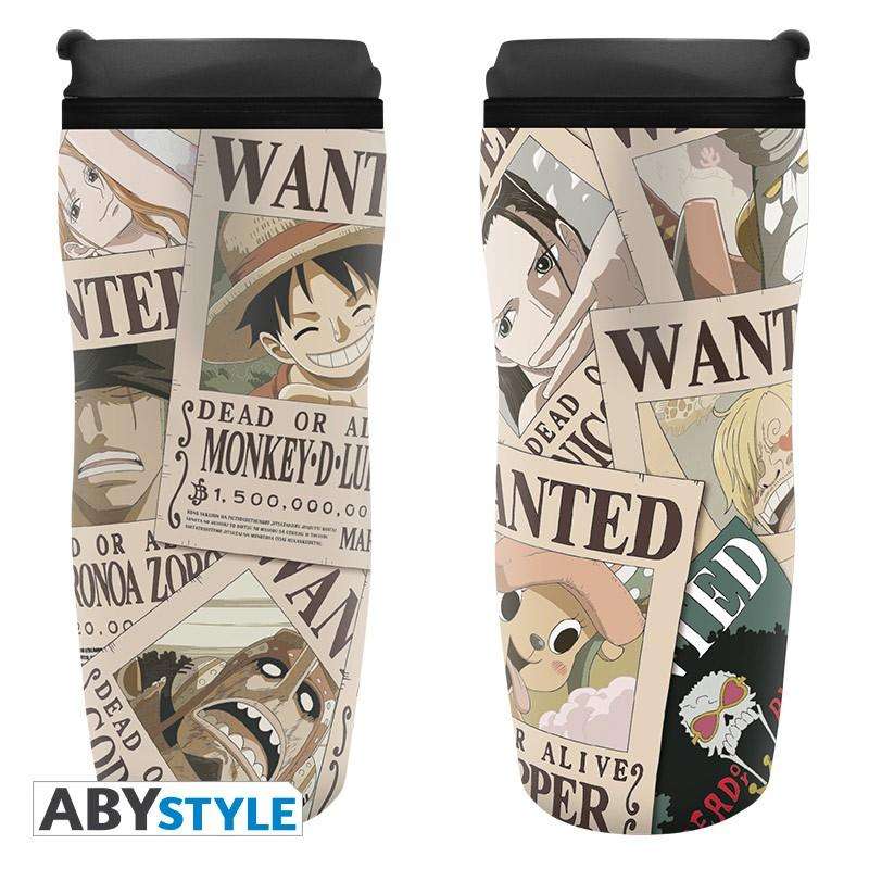 One Piece Tazza Da Viaggio 355 Ml "Wanted" Abystyle