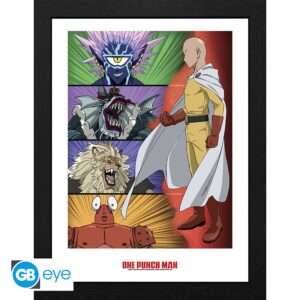 One Punch Man Stampa Incorniciata "Ranking Of Villains" (30x40 Cm) GB Eye