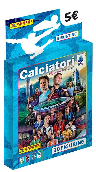 Panini Adesivi Ecoblister 5 Buste Calciatori 2025-2026 Sport - Carte Da Gioco/collezione