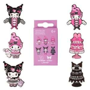 Paramount By Loungefly Enamel Pins Blind Box My Melody E Kuromi Pink E Black Loungefly