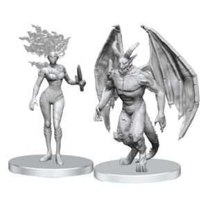Pathfinder Deep Cuts Unpainted Miniatures Gargoyle & Shae Wizbambino