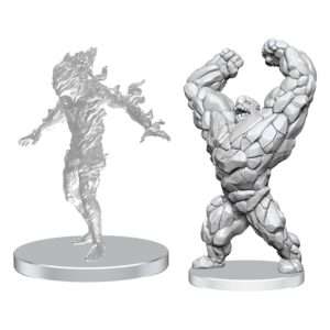 Pathfinder Deep Cuts Unpainted Miniatures Living Landslide & Living Wildfire Wizbambino