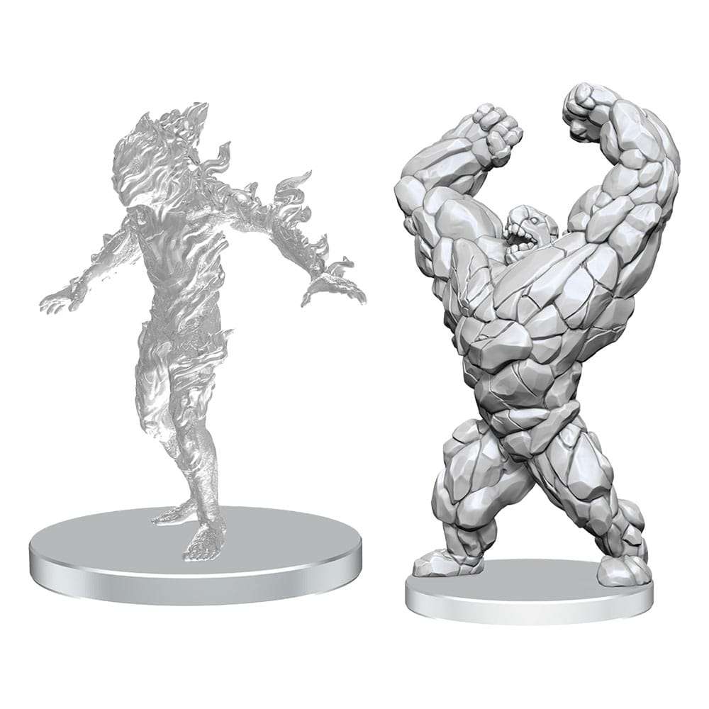 Pathfinder Deep Cuts Unpainted Miniatures Living Landslide & Living Wildfire Wizbambino