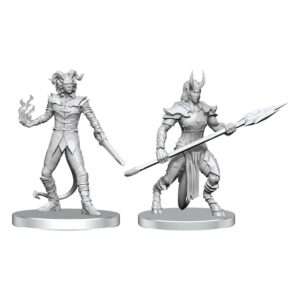 Pathfinder Deep Cuts Unpainted Miniatures Vordine (infantry Devil) & Pitborn Rogue Wizbambino