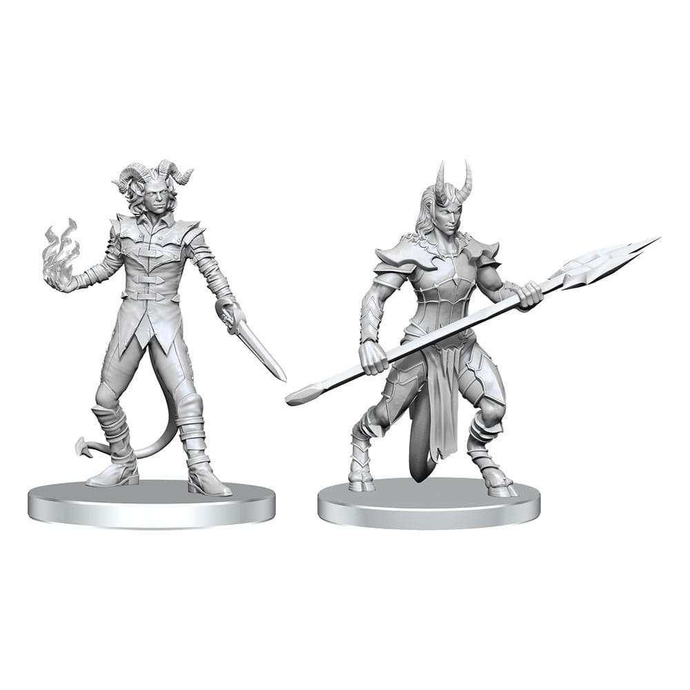 Pathfinder Deep Cuts Unpainted Miniatures Vordine (infantry Devil) & Pitborn Rogue Wizbambino