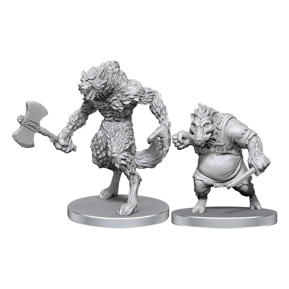 Pathfinder Deep Cuts Unpainted Miniatures Werewolf & Wereboar Wizbambino