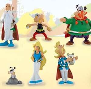 PLASTOY ASTERIX GALLIC VILLAGE TUBE 7 FIGURES FIGURA