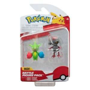 Pokémon Battle Figura Pack Mini Figura 2-Pack Pawniard e Roselia 5 Cm Jazwares